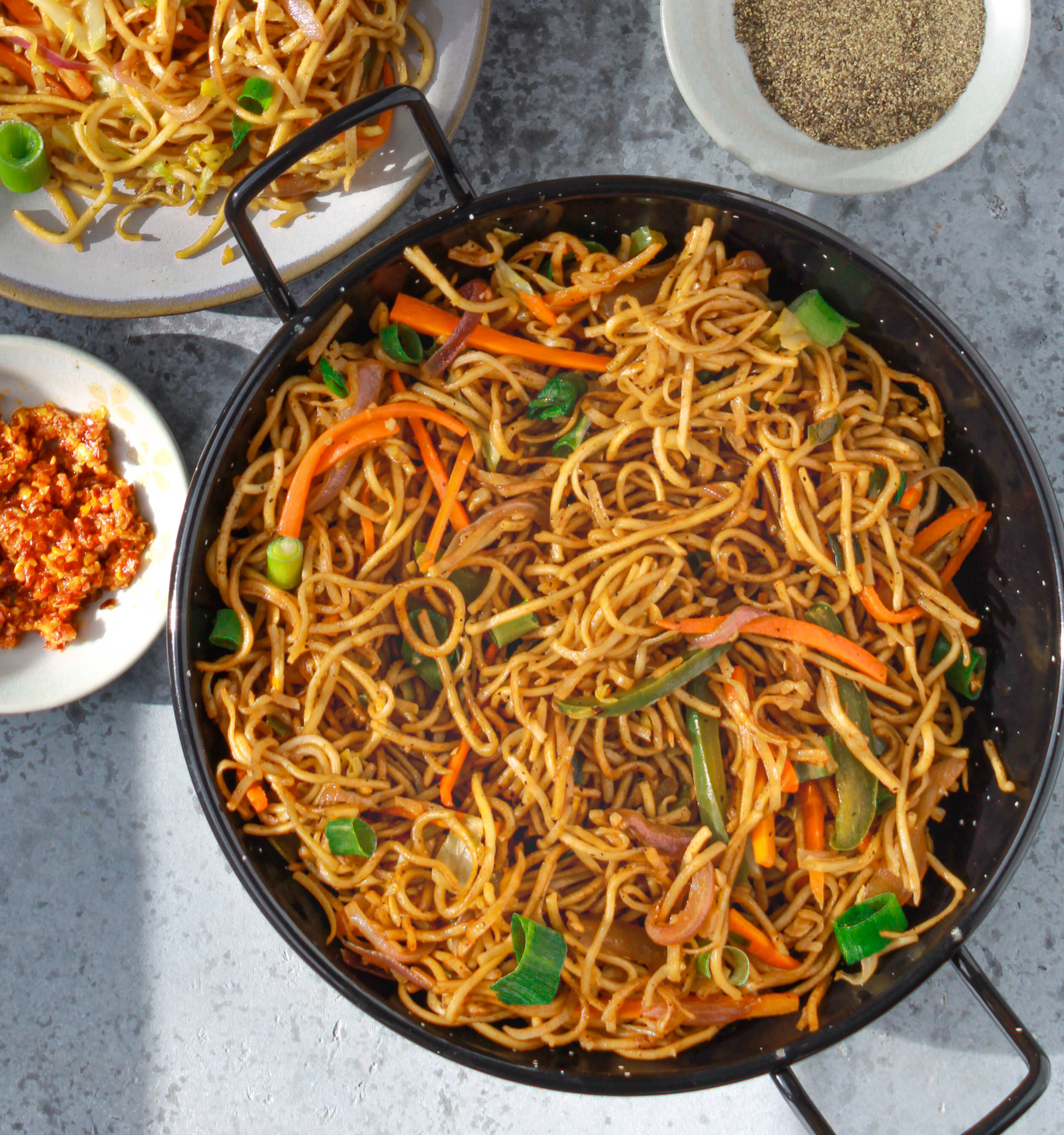 Vegetable Hakka Noodles - The Whisk Addict