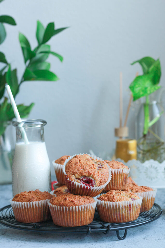 Almond- Raspberry Breakfast Muffins