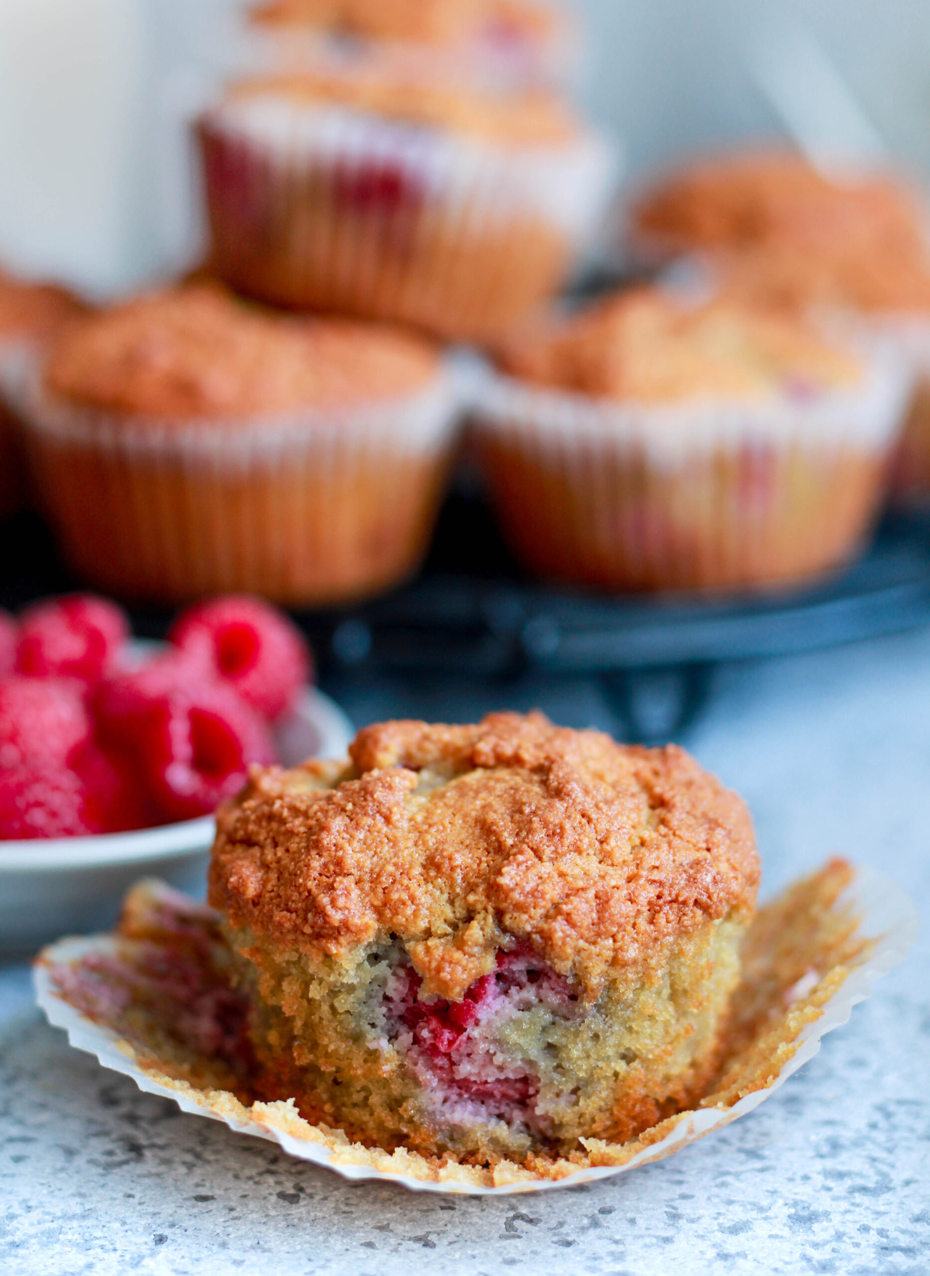 Almond- Raspberry Breakfast Muffins