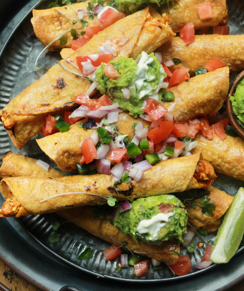 Cheesy Paneer Bhurji Taquitos