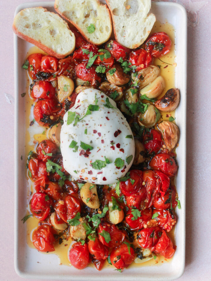 Tomato Garlic Confit with Burrata