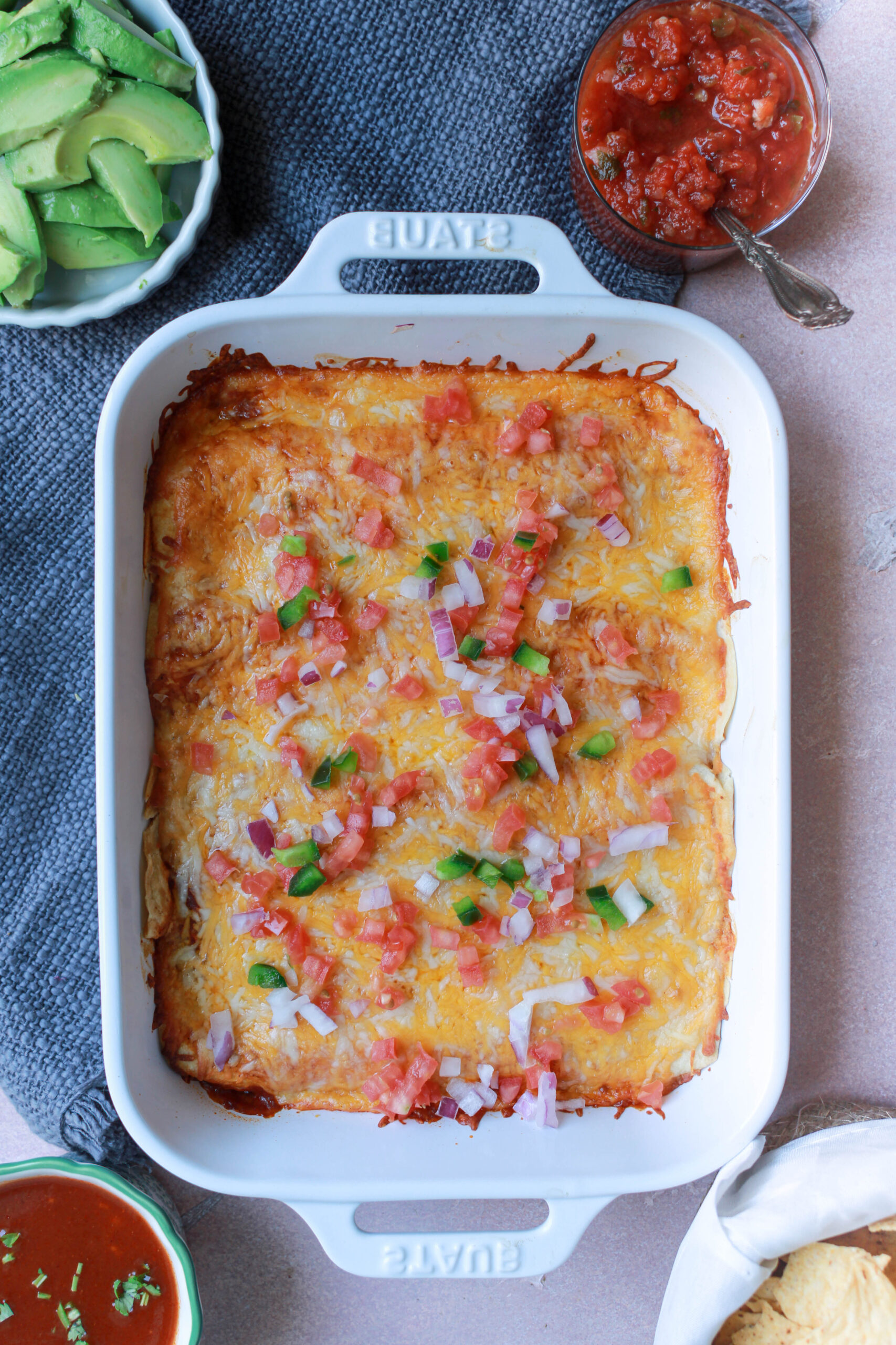 Refried Beans Enchiladas