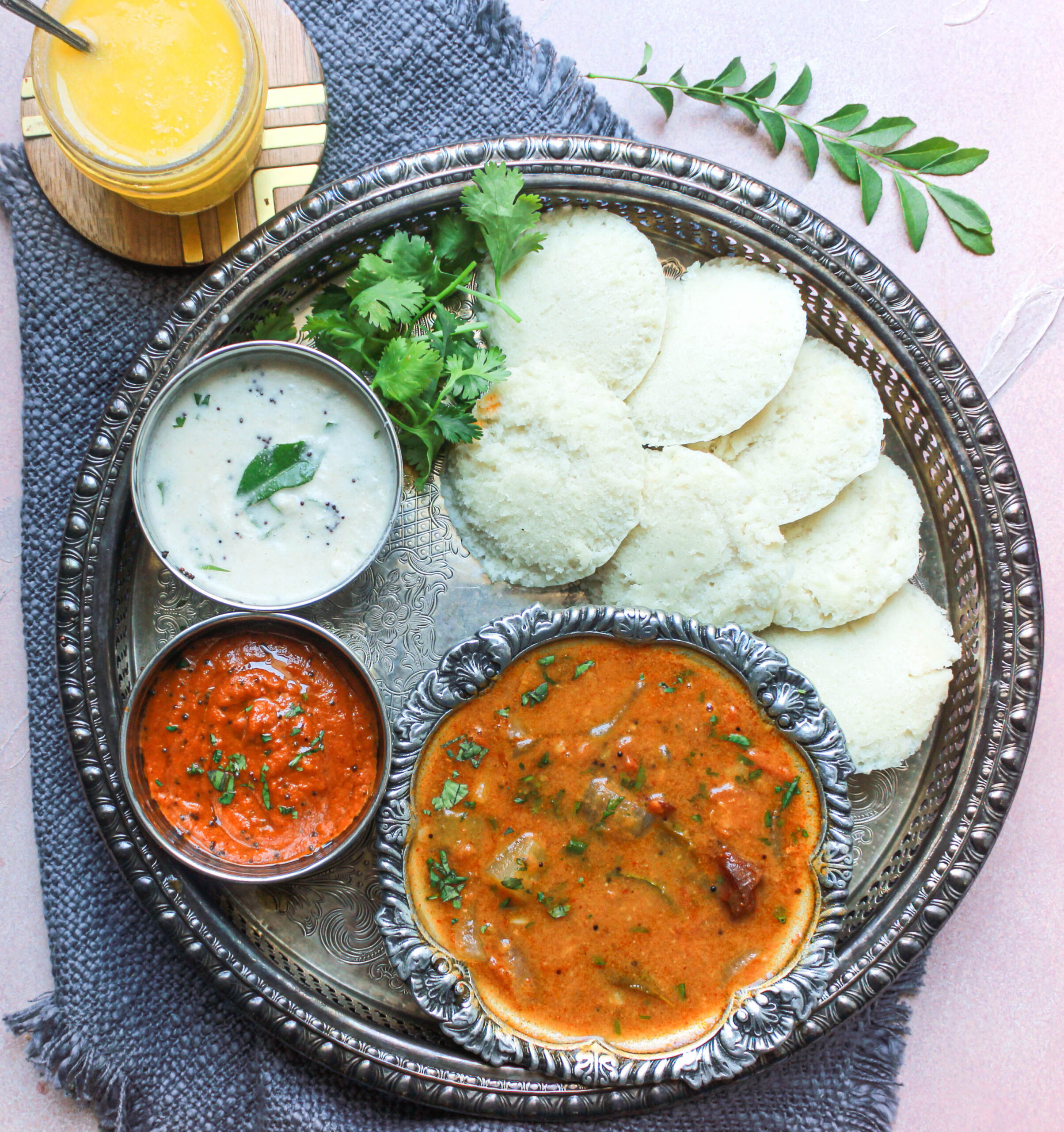 One Pot Idli Sambar, Pressure cooker Idli Sambar Recipe