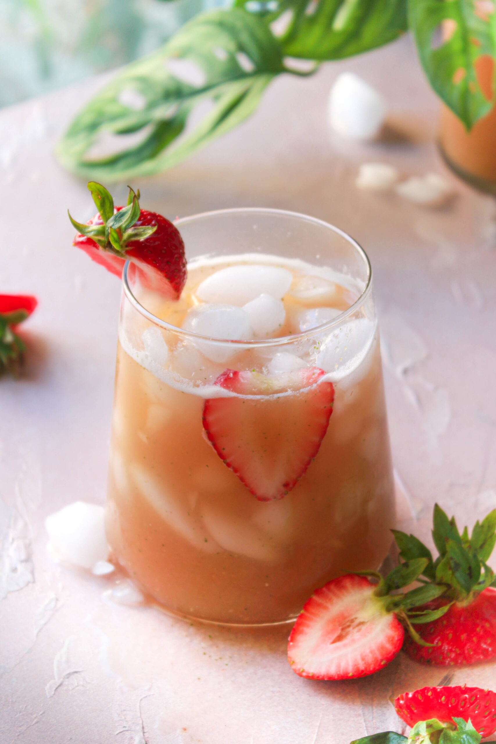 Homemade Cantaloupe and Strawberry Juice - The Whisk Addict