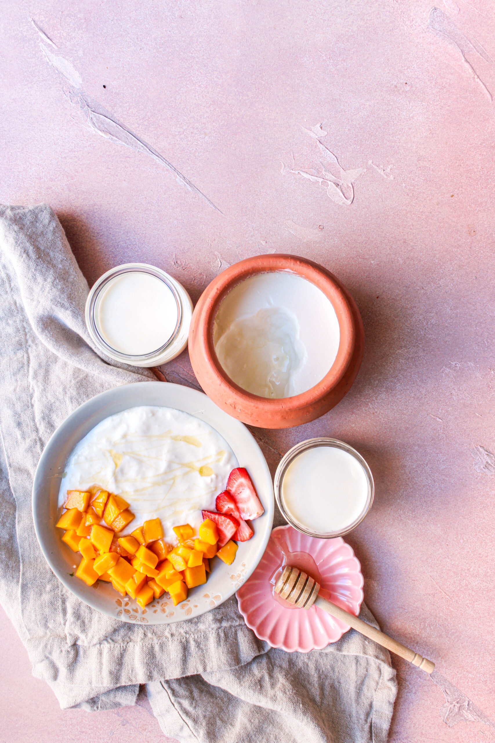 Indian clay yogurt pot