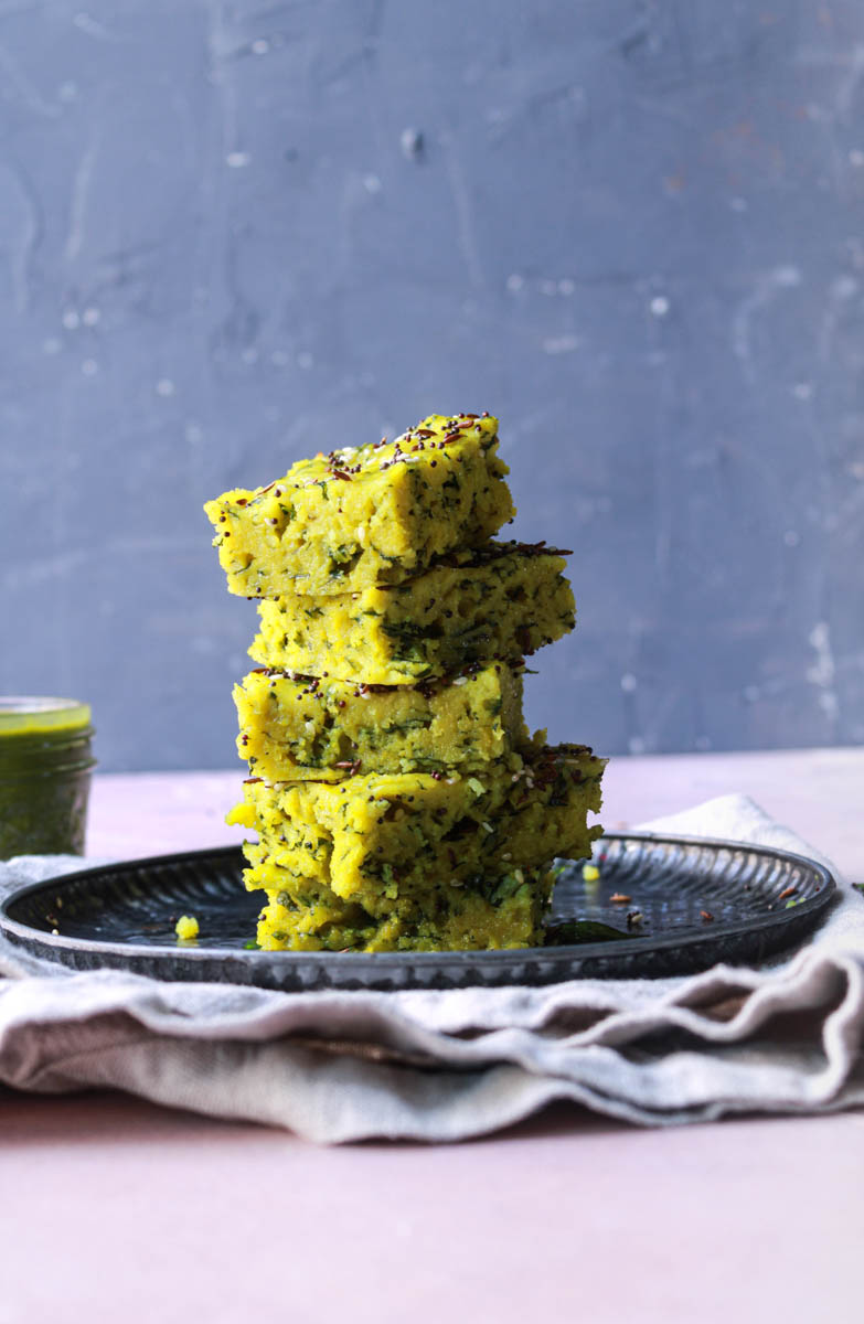 Daliya Dhokla ( Broken Wheat Steamed Savory Cake) - The Belly Rules The Mind