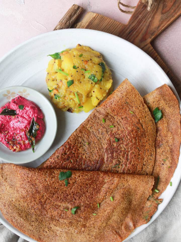 Instant Masoor Dal Dosa | Instant Ragi Dosa