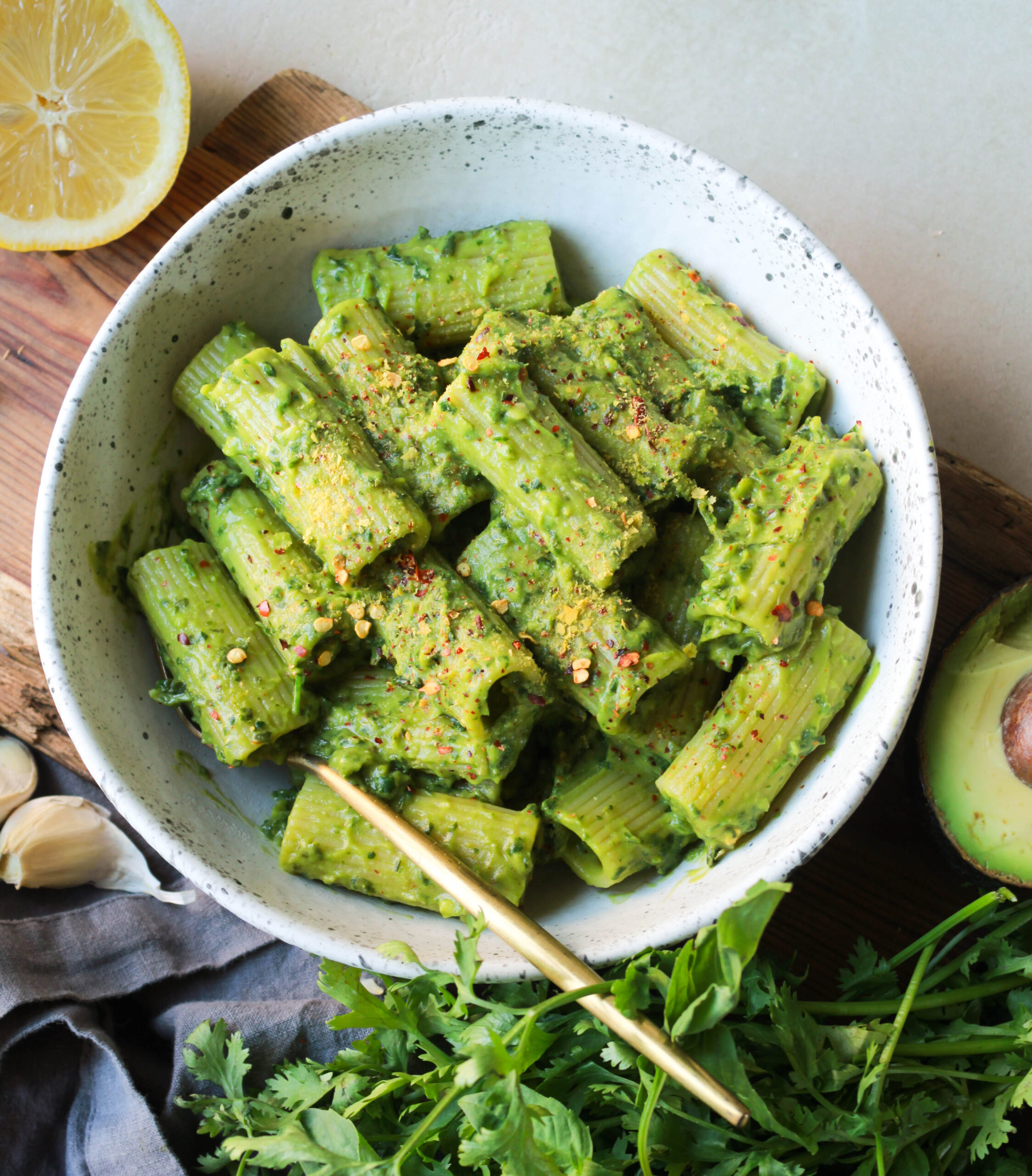 Avocado Pesto Pasta | Creamy Avocado Pesto Pasta | Vegan Avocado Pesto Pasta