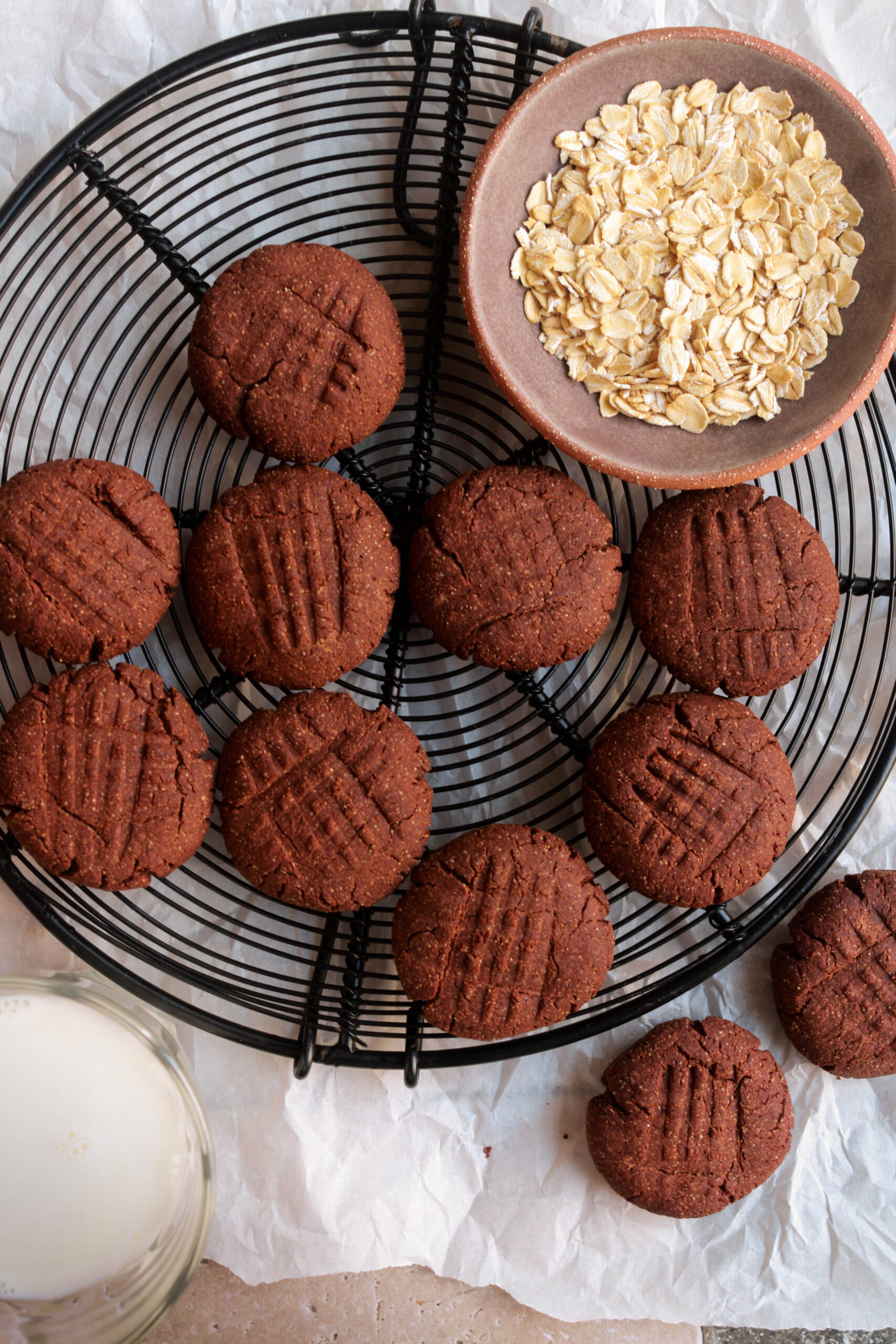 If you’re looking for a quick, wholesome, and irresistibly chocolatey treat, these 5-ingredient oat chocolate cookies are about to become your go-to recipe. Made with simple pantry staples like oat flour, almond butter, jaggery, milk, and cocoa powder, these cookies are naturally sweetened, flourless (no refined flour), and incredibly easy to whip up.

What makes them even better? You can bake them in an air fryer for a faster, energy-efficient option, or use a traditional oven—whichever suits your day.